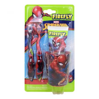 Firefly Marvel Spider Man 2 Toothbrushes Beaker And Toothpaste