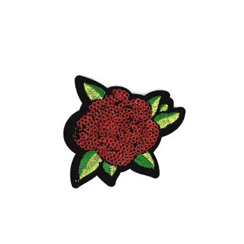 Sequin Rose Iron on Patch