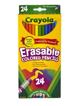 Crayola Erasable colored pencils, 24 Pcs