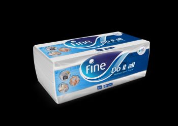 Fine Sterilized Towel interfolded 2x More Absorbent 150 Sheets 2 Ply White