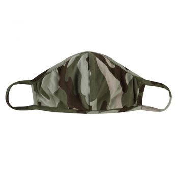 Adults Reusable Camouflage T-Shirt Cloth Face Mask with Seam (Non Medical)