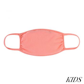 KIDS Reusable Solid Color T-Shirt Cloth Face Mask