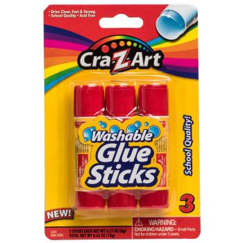 Cra-Z-Art Washable Glue Sticks, 3pcs