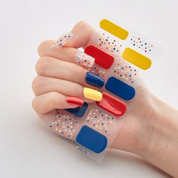 10 Sheets Asst, Stylish Easy to Apply Nail Art Stickers/Strips, DQ3443