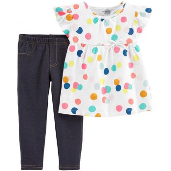 2-Piece Polka Dot Top & Jegging Set - Baby Girl, Size 3m
