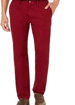 Club Room - Classic Chino Carriadge Red Men Pants - Size 34W