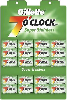 Gillette 7 O'clock Super Stainless Steel Blade (20pcs x 5 blades)