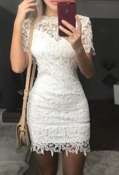 Lisa Dress - Round neck Short Sleeve Dress