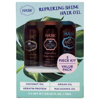 Hask - Hair Oil Shine Treatment Asstd 18ml X3 Special Offer