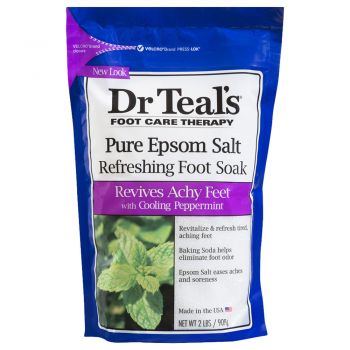 Dr Teal's - Epsom Foot Soak Cooling Peppermint 909g