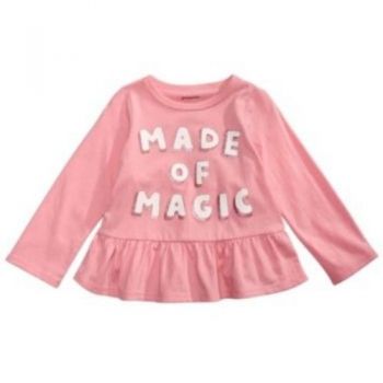 Toddler Girls Cotton Long Sleeve Dress 4T -Made of Magic-4/4T