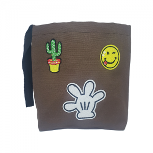 Pamplemousse Embroidered Emojis Washable Car Trash Bag