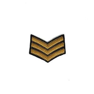 Gold Military Iron on Patch