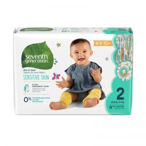 Seventh Generation Baby Diapers - Stage 2 ( 12- 18 lbs) 4/36 ct