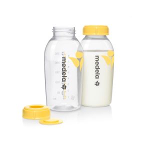 Medela 250ml Breastmilk Bottles with Slow Flow Teat - Pack of 2